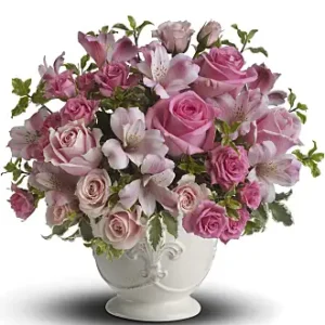 Teleflora's Pink Potpourri Bouquet with Roses