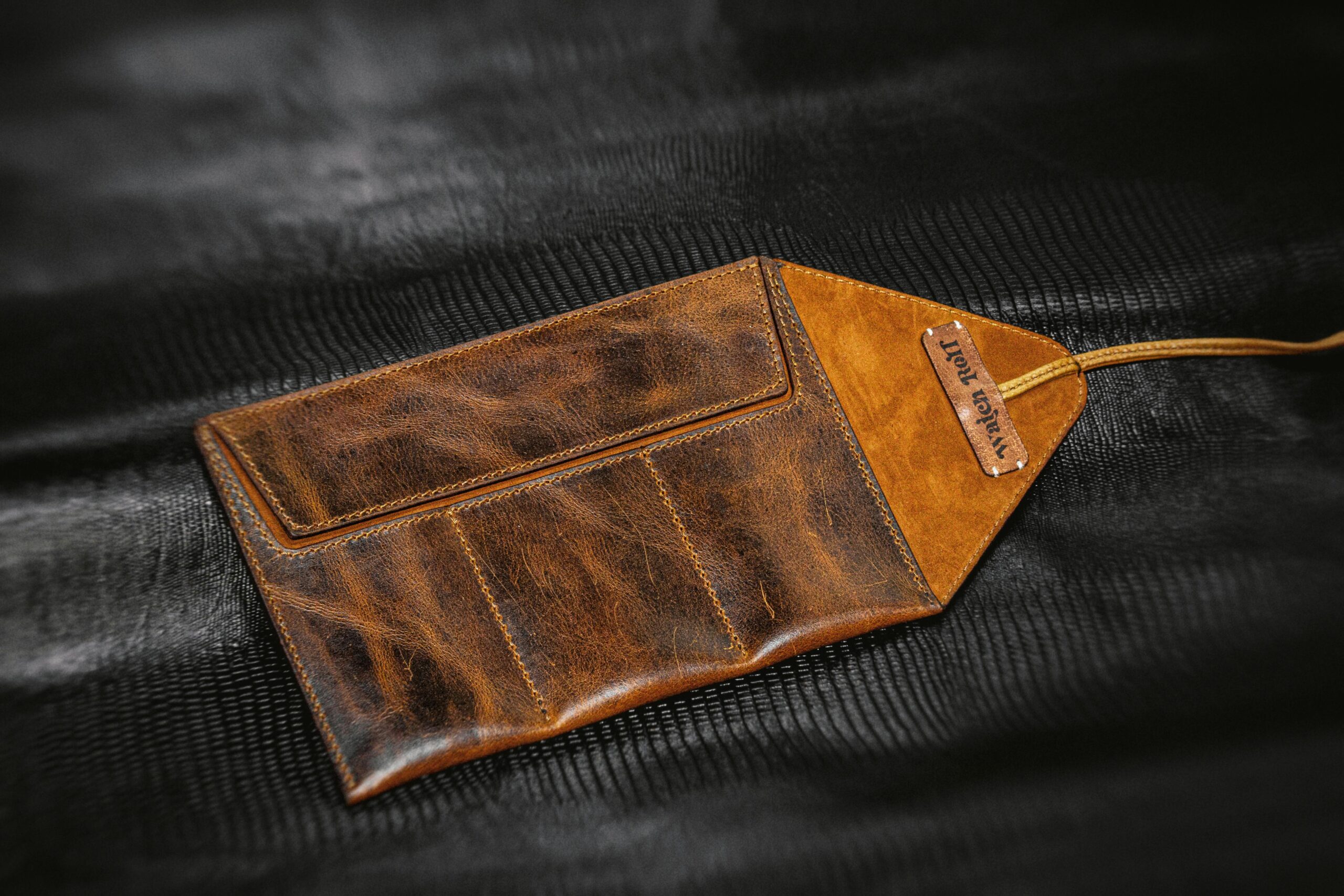 Elegant handcrafted leather watch roll, perfect for organizing watches stylishly.